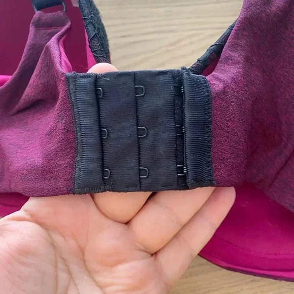 Ambrielle 40D Underwire Lightly Lined Nylon Balconette 3 Hook Adjustable Bra - Picture 5 of 7